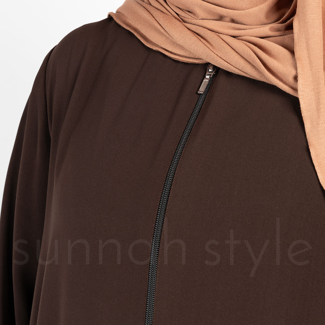 Sunnah Style Essentials Full Zip Abaya Espresso